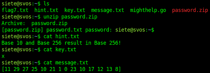The list of files for the challenge.